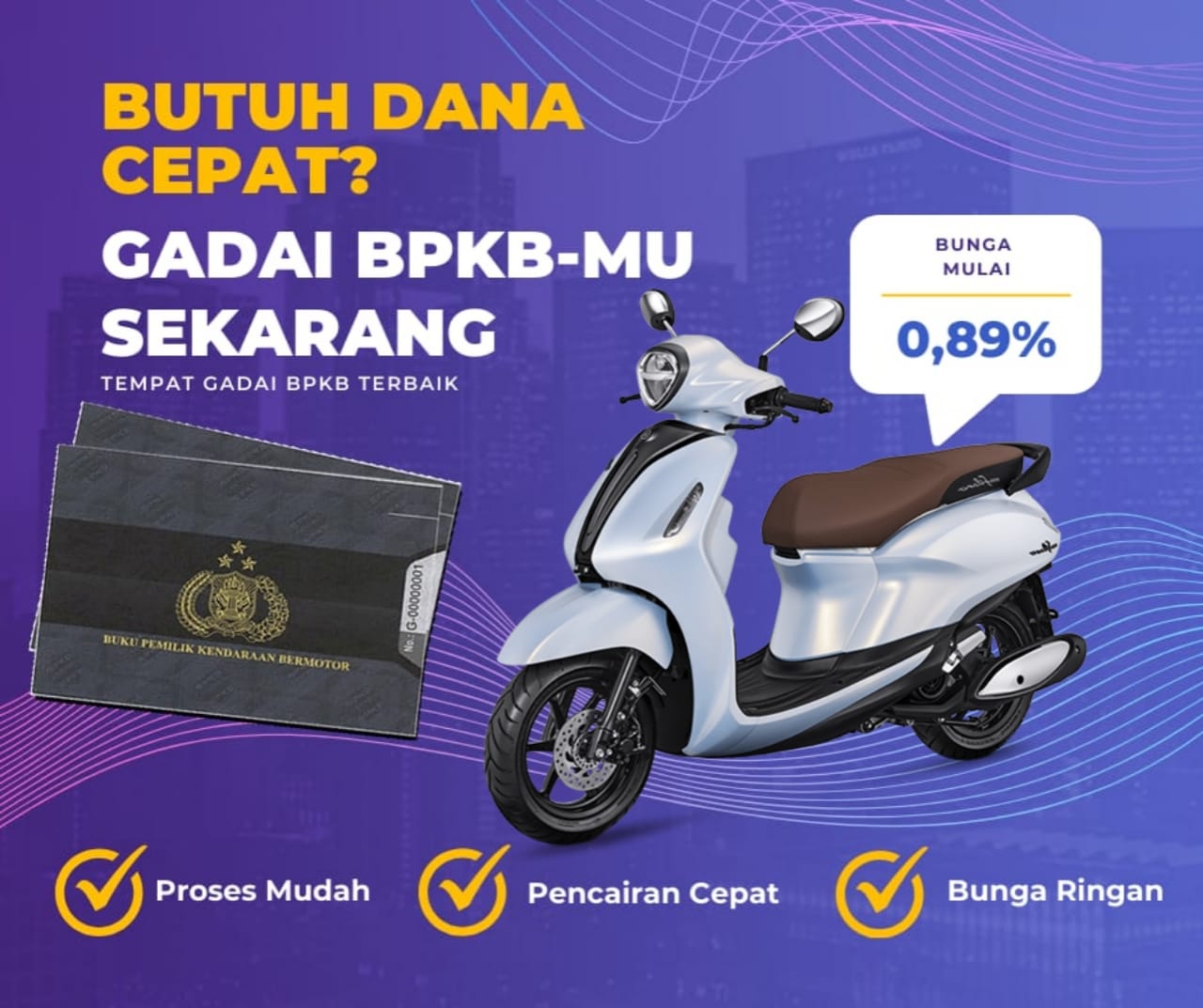 Kredit Jaminan Bpkb Motor Yamaha Grand filano 125 Dapat Dana Berapa? Seperti Ini Simulasinya